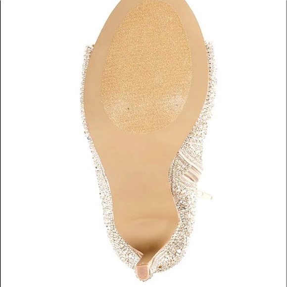 Steve Madden Dispute-R Rhinestone Embellished Peep Toe Stiletto Booties … - Picture 5 of 6